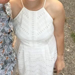 Ann Taylor Loft White Eyelet Sundress